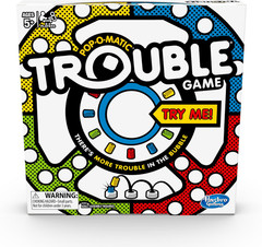 Hasbro Gaming Trouble Board Game for Kids Ages 5 and up 2-4 Players