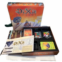 Dixit Odyssey Family Board Game Libellud Edition COMPLETE Box Damage Pieces Good