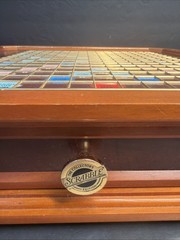 Vintage Franklin Mint Edition Scrabble 1990 Wood TURNTABLE BOARD ONLY