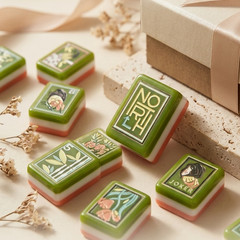 160 Art Green Oil Paintings of American Mahjong Tiles American Mahjong Set