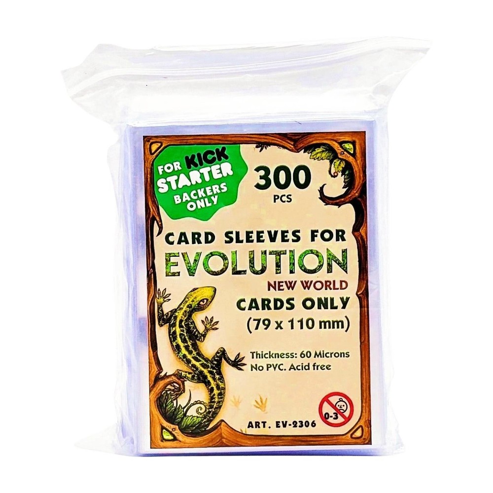 Evolution: New World 300 Sleeves Pack by Crowd Games – SEALED