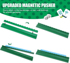 4 Pcs Wooden Mahjong Rack with Pusher 4 Set Magnet American Mahjong Rack Magneti