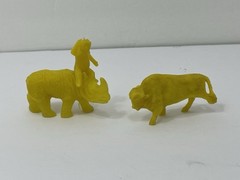 9 Vintage 1967 Feely Meely Milton Bradley Plastic Animal Replacement Game Pc Toy