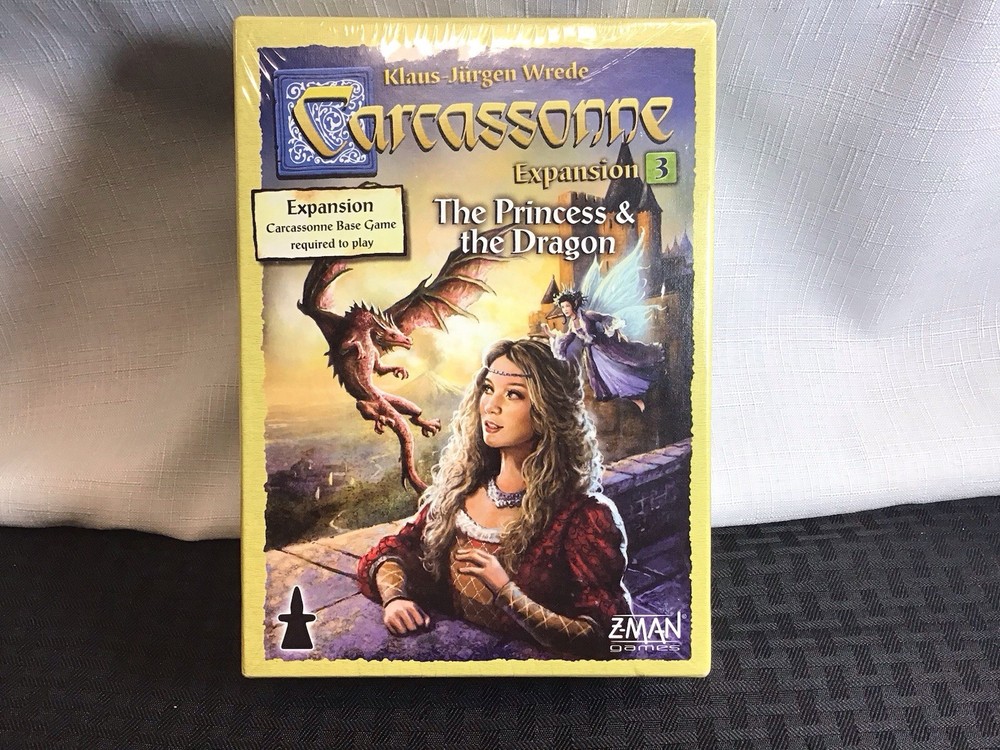 Carcassonne 2.0 The Princess & The Dragon Expansion #3 Board Game Z-Man ZM7813