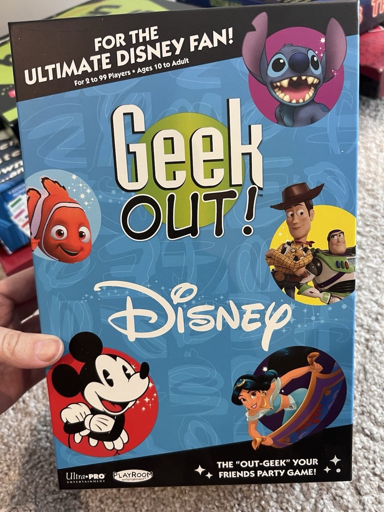 USAopoly Geek Out! Disney Party Trivia Game Dice 2+ Players Ages 10+ 2019