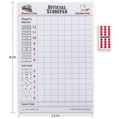 Yellow Mountain Imports Mexican Train Dominoes Accessory Set (5.8-Inch Wooden Hu