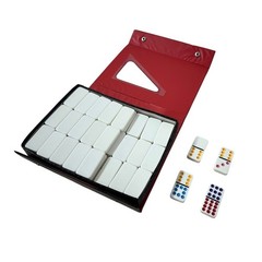 Double 12 Dominoes Set 91pc w Case Multicolor