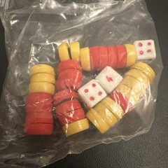 Vintage Mini Magnetic Backgammon Travel Set Pieces Sealed 5”x5.5”