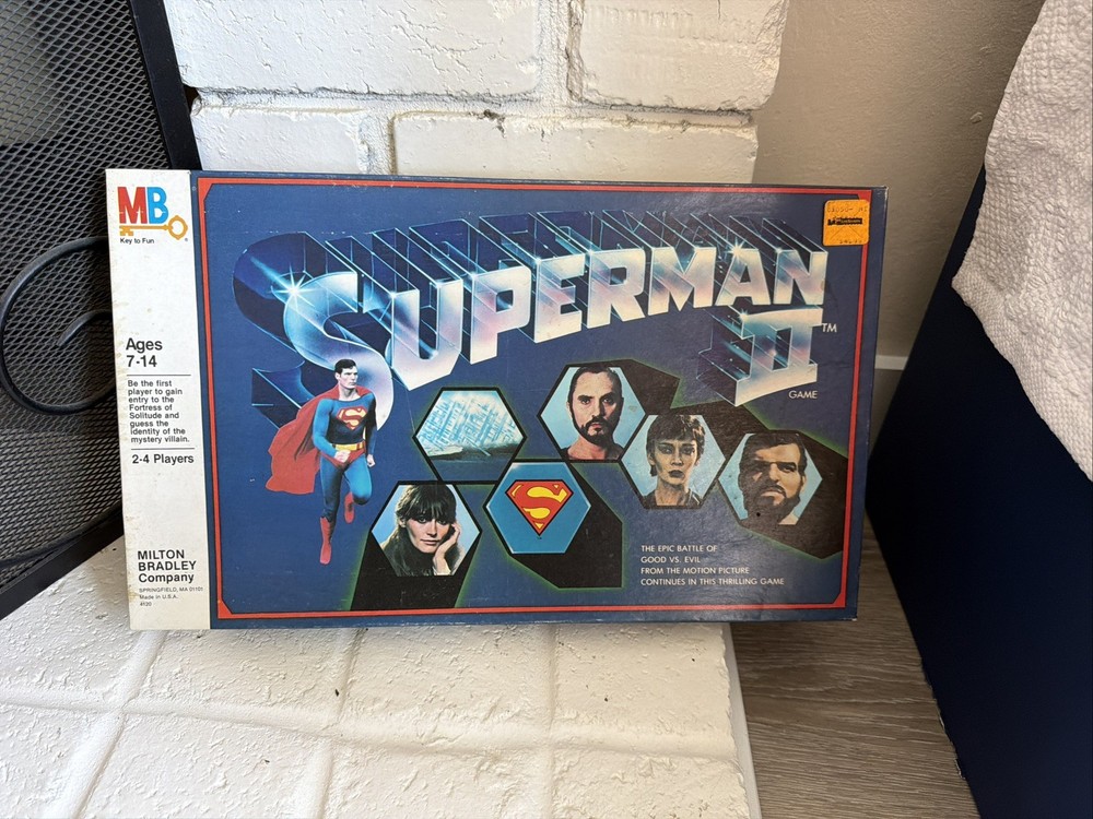 Superman II Game Board Game Milton Bradley 1980 opened never used