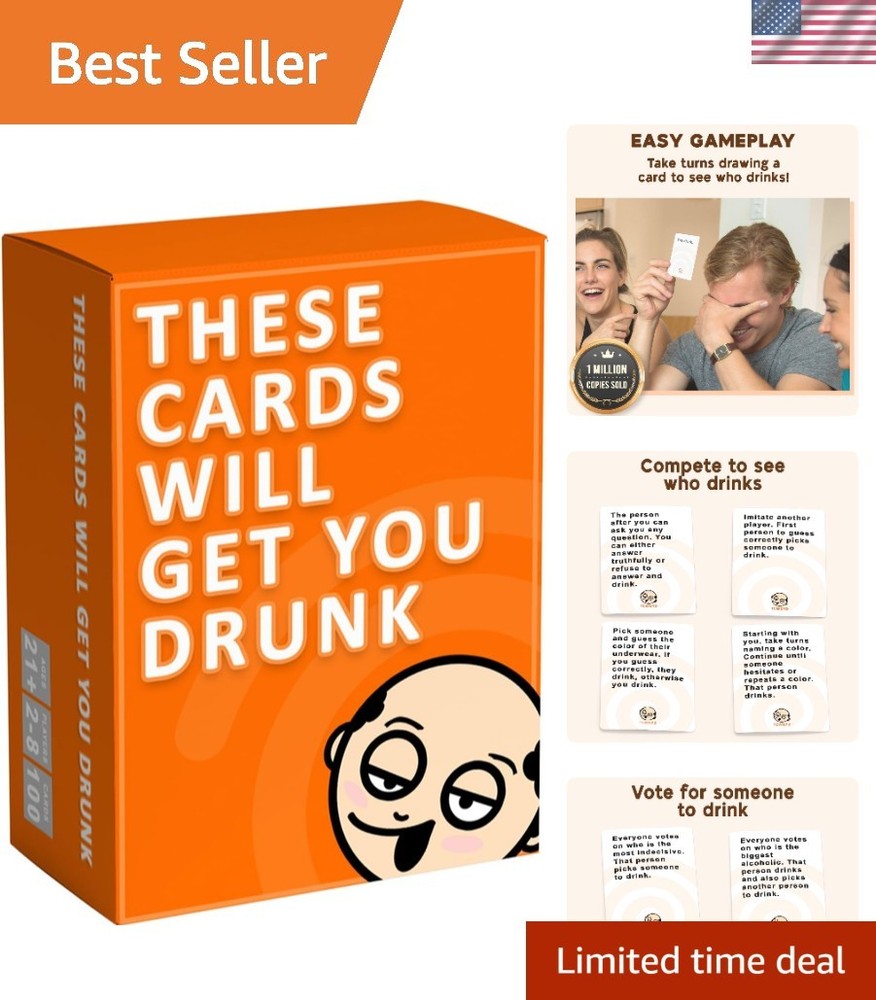 These Cards Will Get You Drunk: Ultimate Party Game for Adults (2-8 Players)