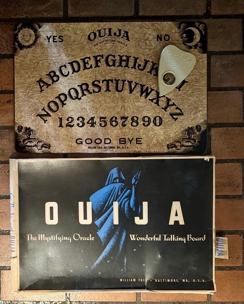 1950s Spooky William Fuld Talking Ouija Board Box Planchette Pre-Parker Bros 👻