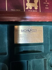 Monopoly Collector’s Edition Franklin Mint Wood Game Board w/ Standard Pieces