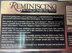 1998 Reminiscing the Millennium Edition Board Game-NEW FACTORY SEALED