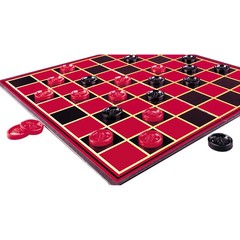 Pressman Checkers — Classic Game with Folding Board and Interlocking Checkers
