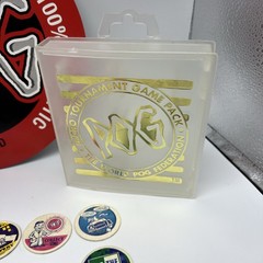 1990s POG – Micro Tournament Game Pack The World Pog Federation Case Plus T4565