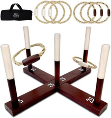 Games – Ring Toss Game (All Weather) – New Zealand Pine – Additional Games Inclu