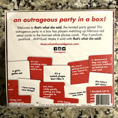 That’s What She Said The Twisted Party Game 17+ Years Old 4+ Players NEW SEALED