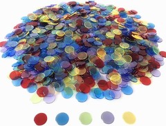 YH Poker 1000 Bingo Chips Markers Tokens – Plastic Discs Chip Mixed Color