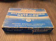 Picture and Word Matching Self Verifying Seat Work 8036 Milton Bradley Co. (YW)