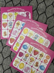 Vintage 1981 Stawberry Shortcake Game Basket Four “Berry” Fun Games Parker Bros