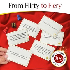 Spicy Date Night Couples Game – 300 Fun Dares & Conversation Cards for 2 Players
