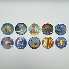 Vintage 1990s Surfing POGS Lot of 10 Original Unused Surf Collectibles
