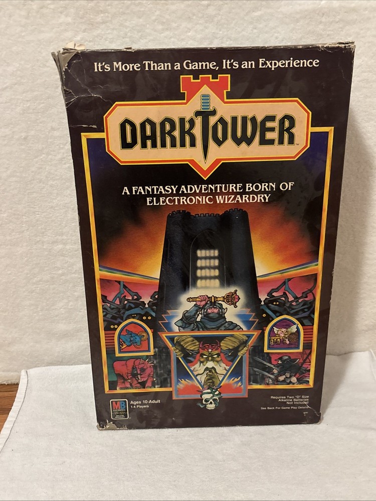 1981 Dark Tower Board Game BOX ONLY DAMAGED Milton Bradley