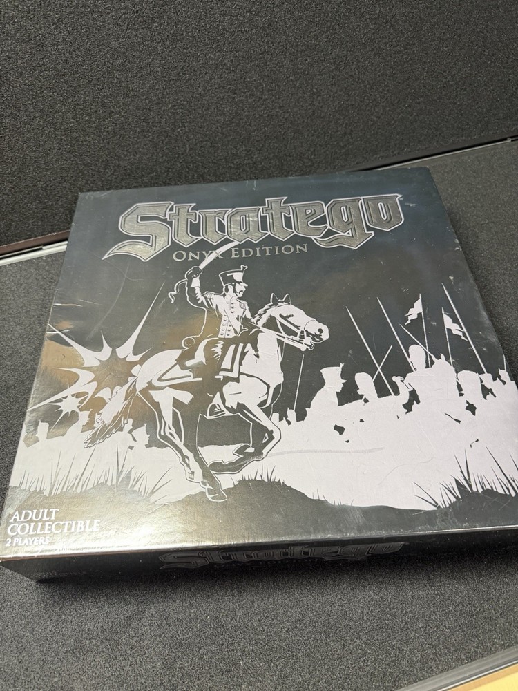 Stratego Board Game Onyx Edition Chess Strategy War Wood 100% Complete