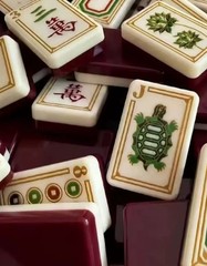 American Mahjong Tiles set ,160 tiles, Dark red+Free storage box