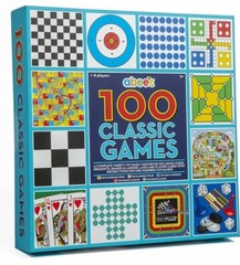 Classic Game Collection, 100 Family Board Games for Adults and Kids. Gift Idea