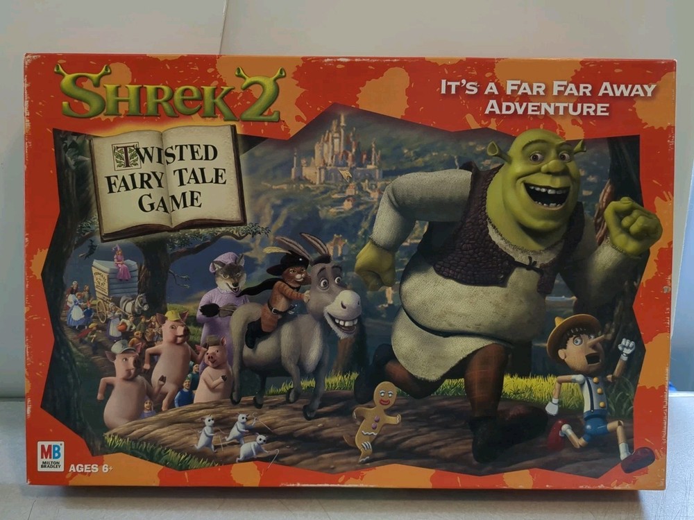 SHREK 2 Twisted Fairy Tale Complete Board Game 2004 Milton Bradley