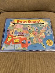 Great States! Board Game Boardgame Landmarks State Capitals Geography 1999 NEW!