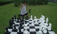 Giant Plastic Chess Set with a 12″ King – Outdoor Chess Set