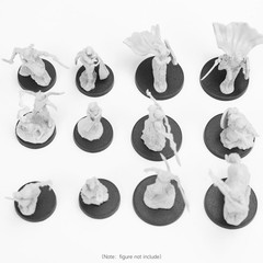 DisplayMore 100Pcs Mix Round 0.5 x x 0.1 inches, 100pcs-25&32mm-black
