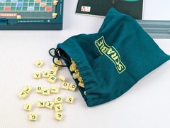 Vintage Scrabble Board Game Travel Hard Case Green 100% COMPLETE