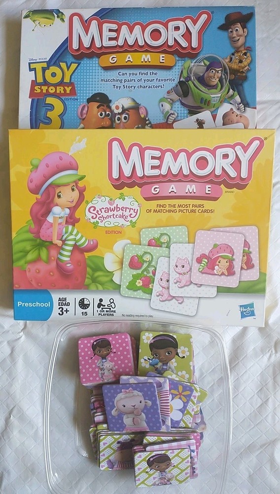 Lot 3 Memory Games: Strawberry Shortcake, Toy Story 3, Doc McStuffins Complete