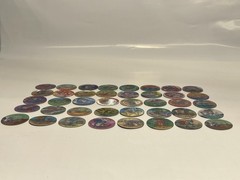Vintage Set Of “40” LOONEY TUNES HOLOGRAPHIC TAZOS (POGS) /SABRITAS MEXICO 1994
