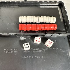 Miniature Magnetic Backgammon Travel Case Set Pocket Size Complete Set