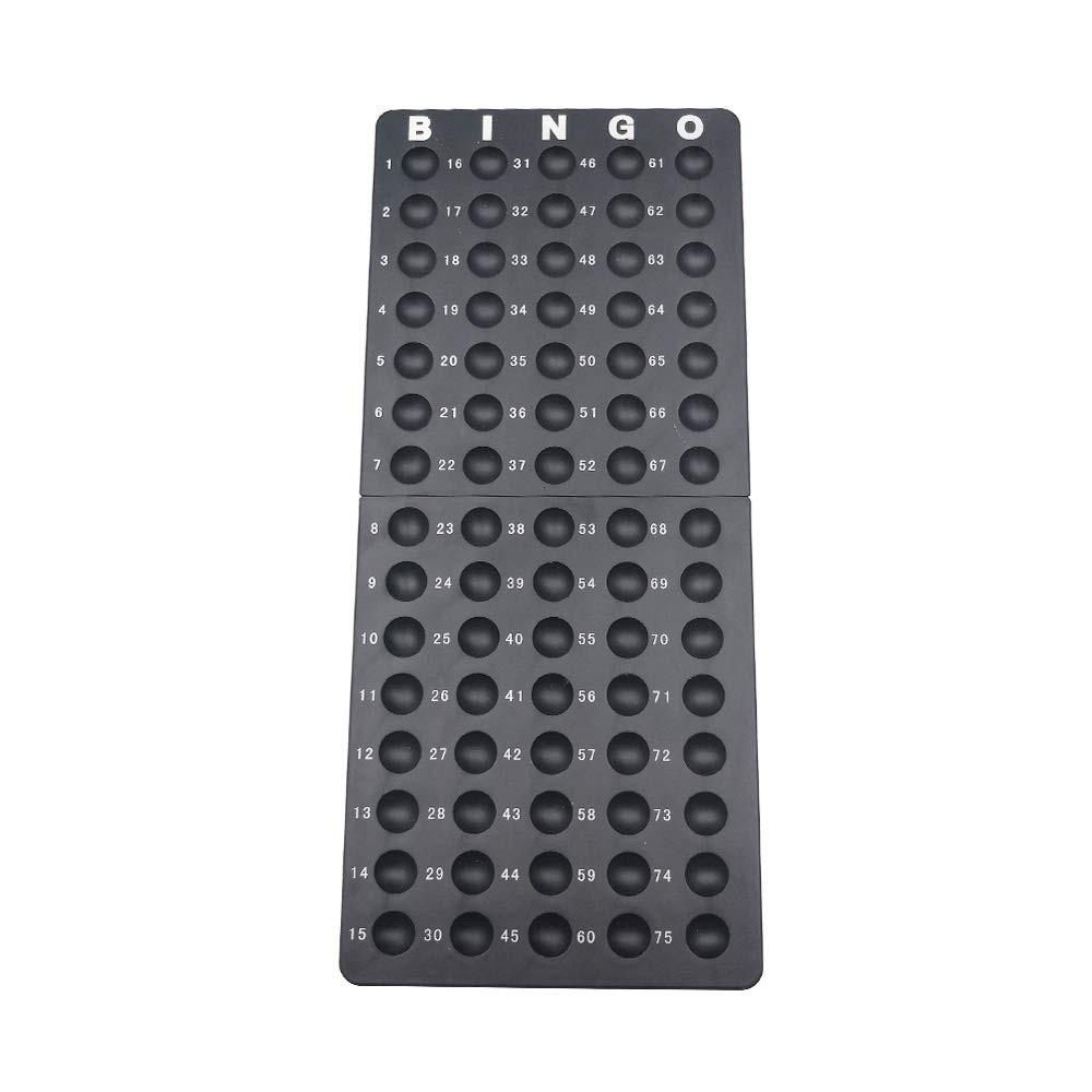 Yuanhe Bingo Board Ball Holder – 3/5″ Balls 14″ x5.8″ x 0.5.”, Black