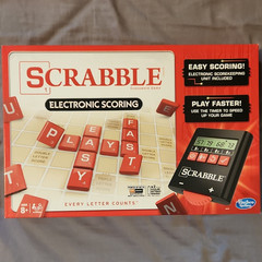 Hasbro Gaming Scrabble, 2014, Electronic Scoring Board Game, 2-4 Players, 8+