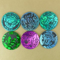 Animaniacs 6 Plastic POG Slammers Kini Authentic The World POG Federation WPF