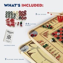 Carrom Board Game Set — Large Board Games for Adults & Children — Over 100 Board