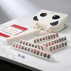 Travel Mini American Mahjong Set 166 Tiles with Racks Instructions Panda Bag