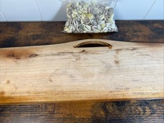 VINTAGE HAND MADE WOODEN PHILIPPINES MANCALA GAME BOARD FLORAL DESIGN W/ SHELLS