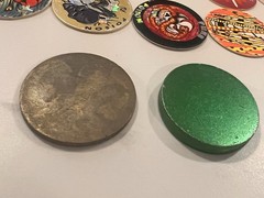 ALL Poison Lot of Pogs Skull 8 Ball + 2 Metal Slammers 90s Retro Nostalgia Rare