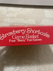 Vintage 1981 Strawberry Shortcake Game Basket 4 “Berry” Fun Games Bingo Dominoes