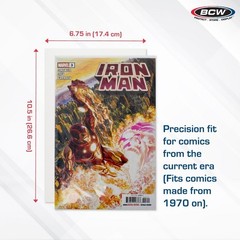 300 Pack – BCW Current Age Comic Book Boards Acid Free 24PT 6 3/4 ” X 10 1/2″