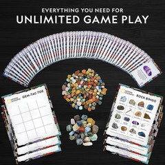 National Geographic Rock Bingo Game – Play Rock Bingo, Mineral Memory, Gemstone