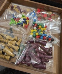 Game Gallery 12 Classic Games in Wooden Storage House, Styles May Vary