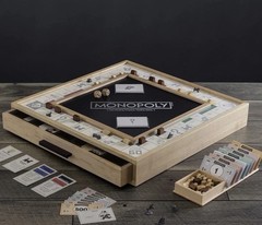 Monopoly Luxe Edition Maple Wood Cabinet Luxury Premium Game Board